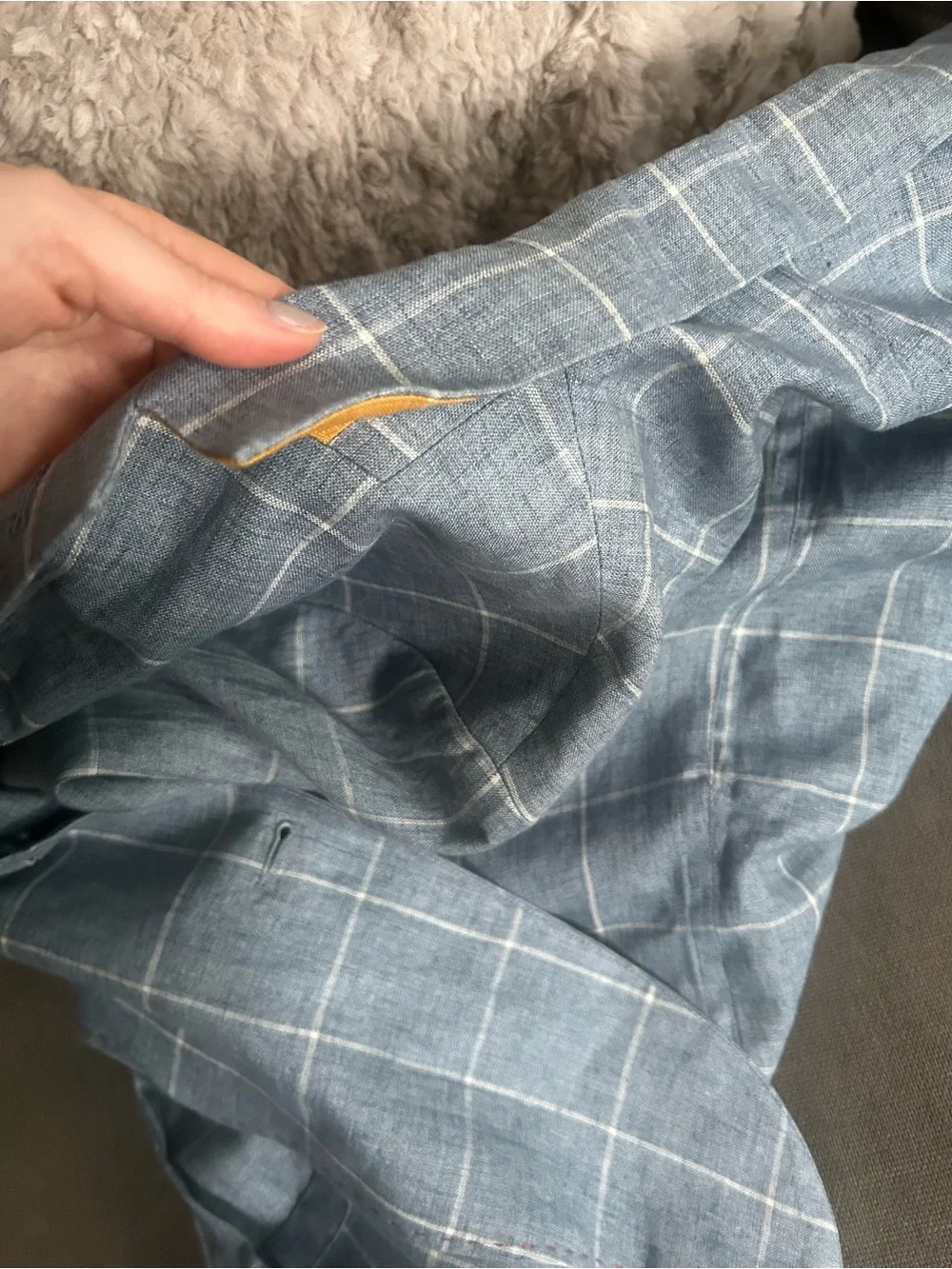 Vicomte A. Linen blue blazer 50